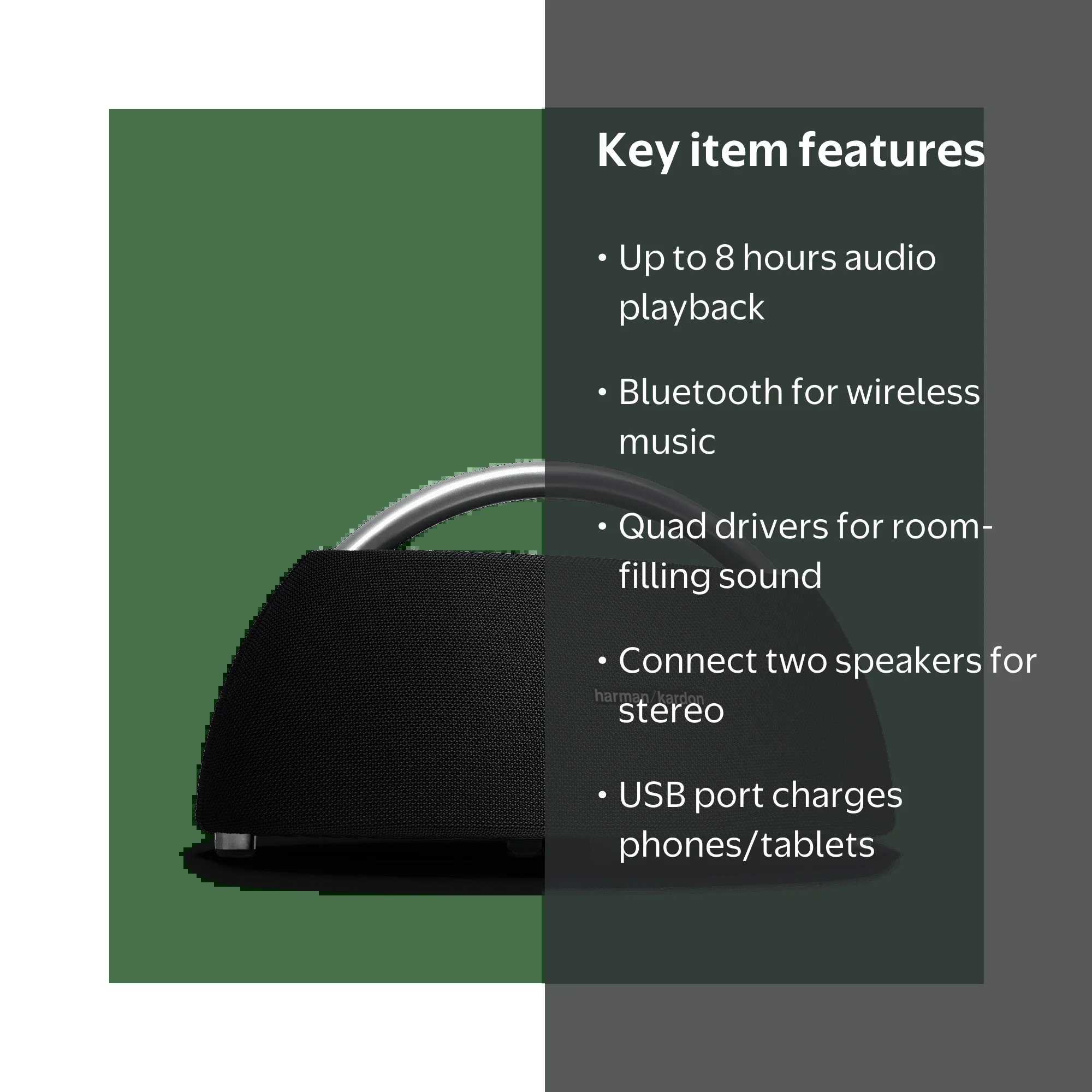Harman Kardon, GO+PLAY Mini Portable BT Speaker, Black, Wireless