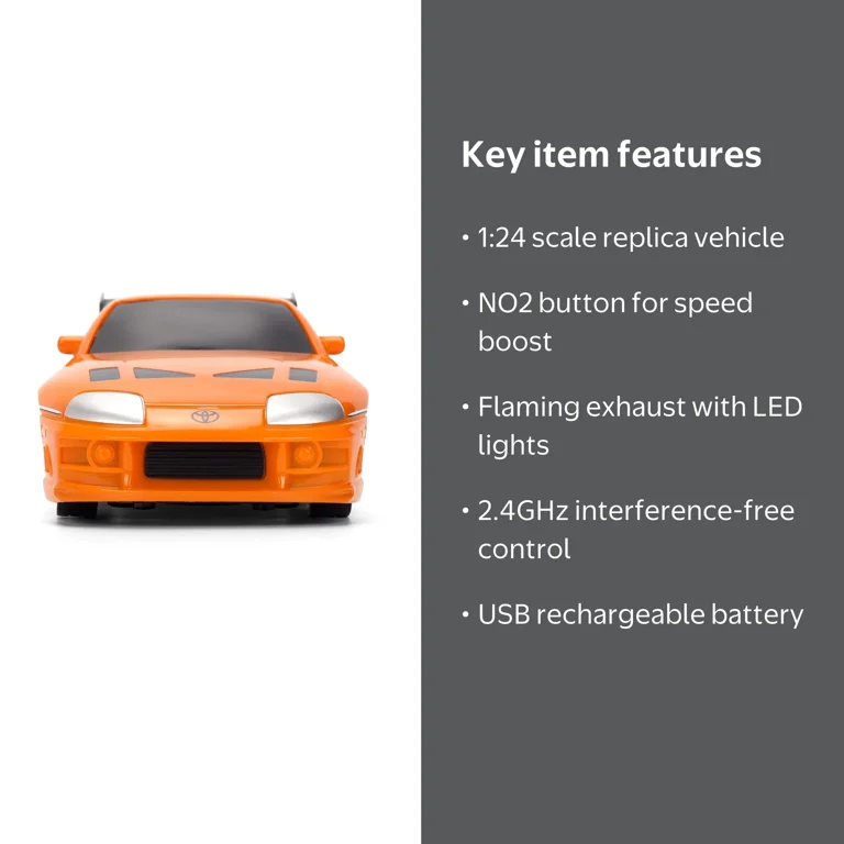 Fast & Furious, RC Car, Brian‚Äôs Toyota Supra Vapor, 1:24 scale
