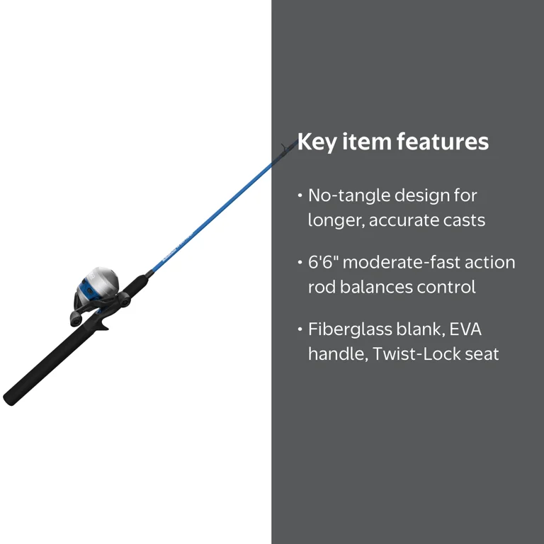 Zebco Salt Fisher 33 Spincast Reel & Rod Combo, 6'6