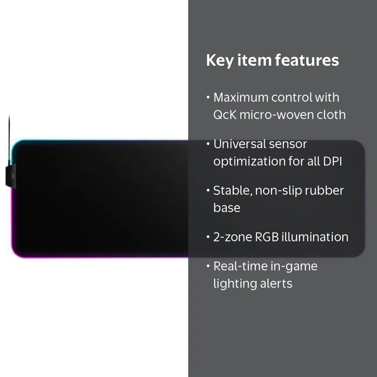 SteelSeries QcK Prism XL RGB Gaming Mouse Pad: Electronics