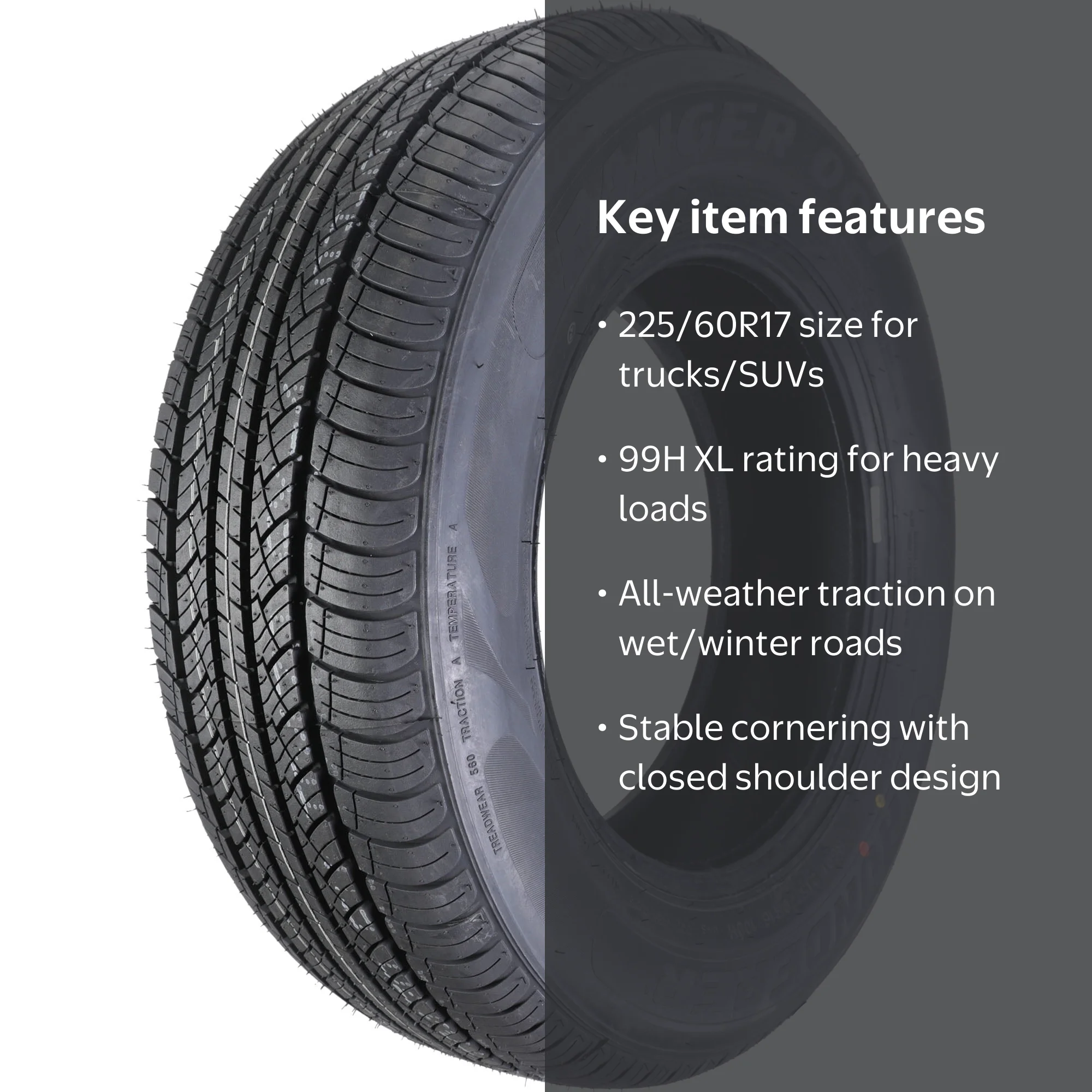 Thunderer Ranger R007 HT All-Season Light Truck Tire, 225/60R17