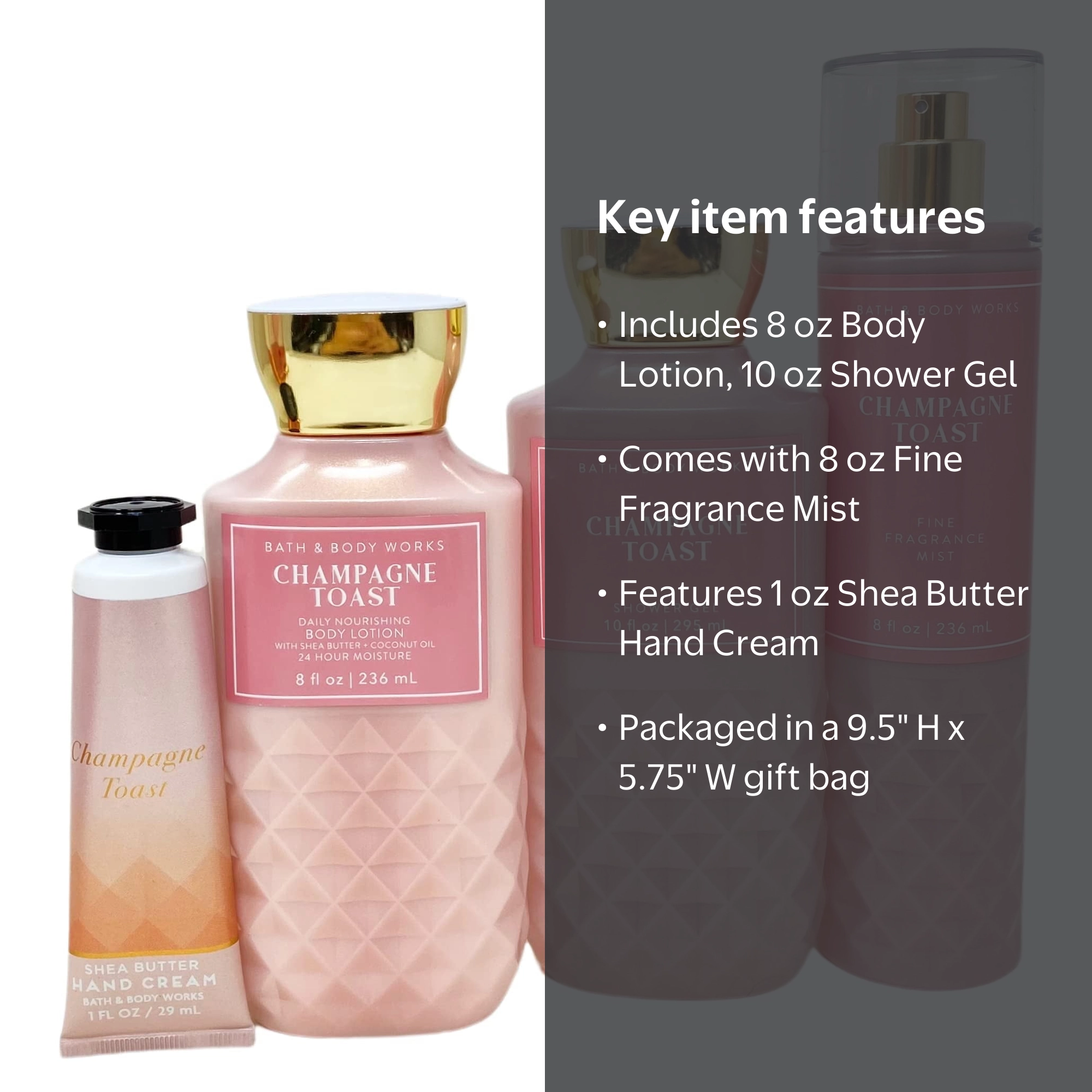 Bath & Body Works Champagne Toast Care Set - Fragrance Mist