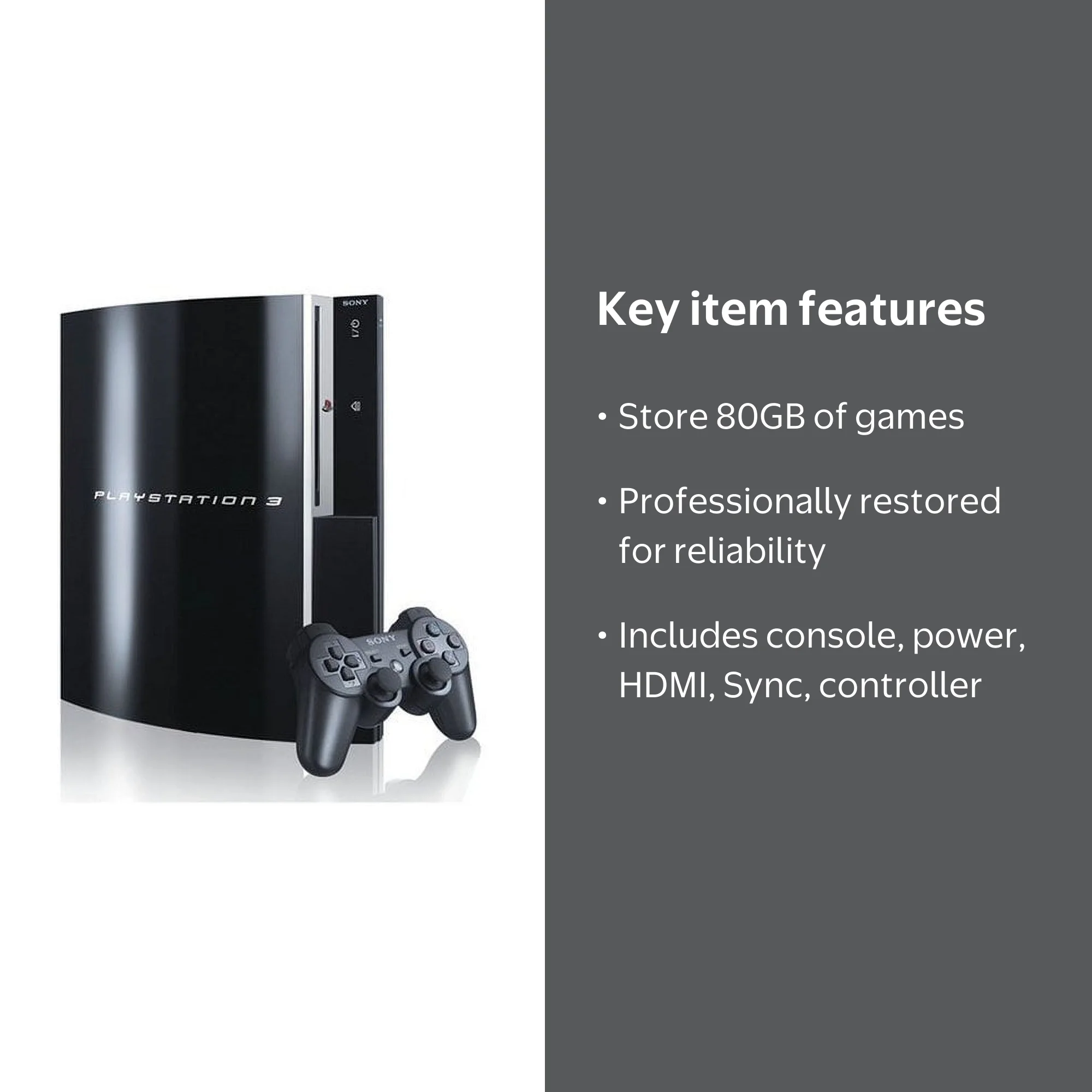Sony, PlayStation 3 Console, 80GB, Refurbished with HDMI - Walmart.com