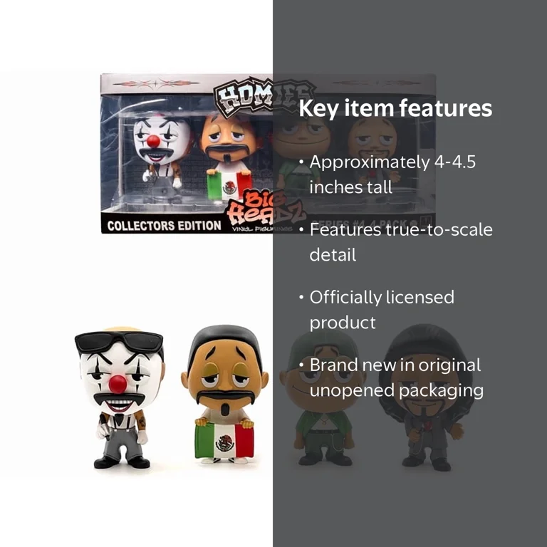 Homies Big Headz Series 4 Collector's 4-Pack Figures, 4-4.5 in