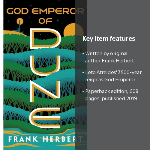 Frank Herbert, Science Fiction Book, Book 4, Dune God Emperor of