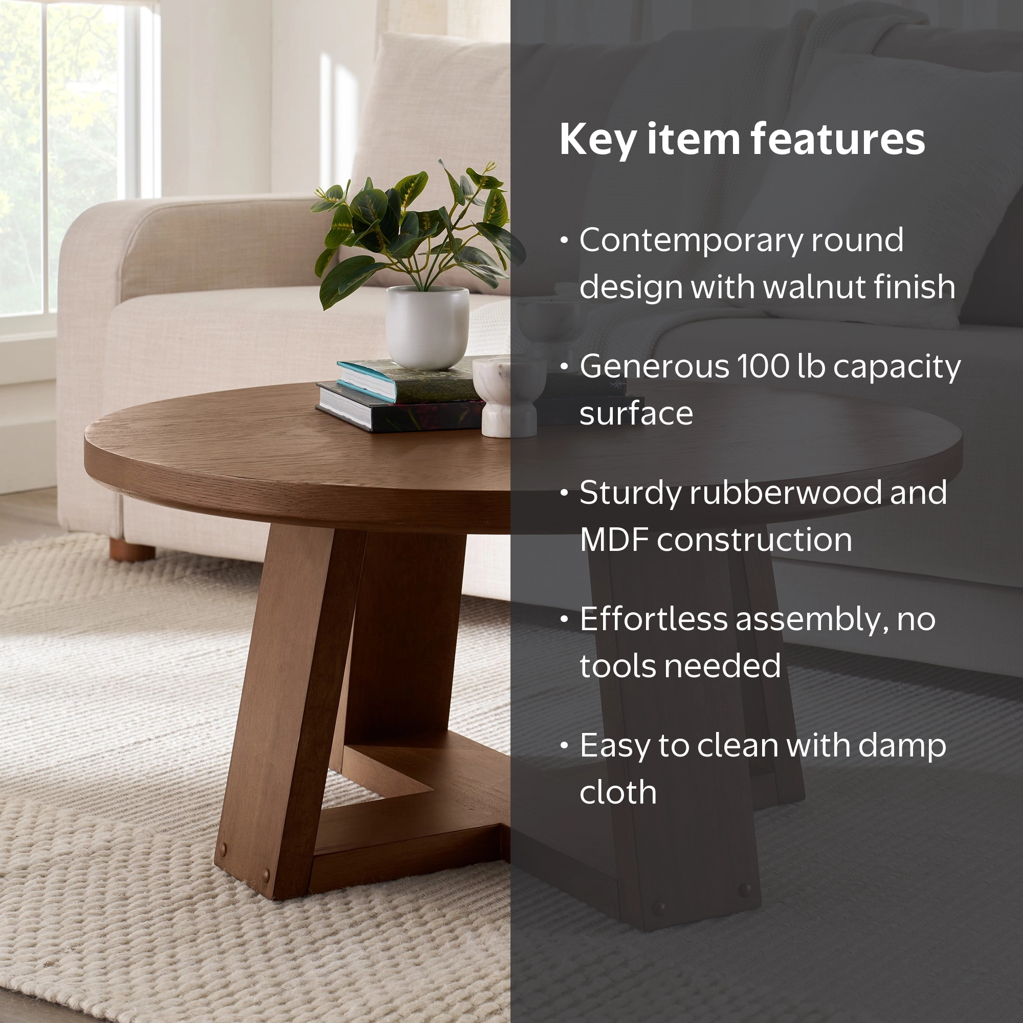 Free Shipping! Better Homes & Gardens Ezra Coffee Table Walnut