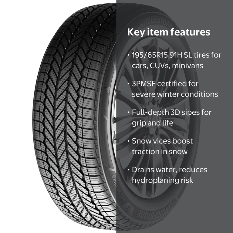 Bridgestone Weatherpeak All Weather 195/65R15 91H Passenger Tire