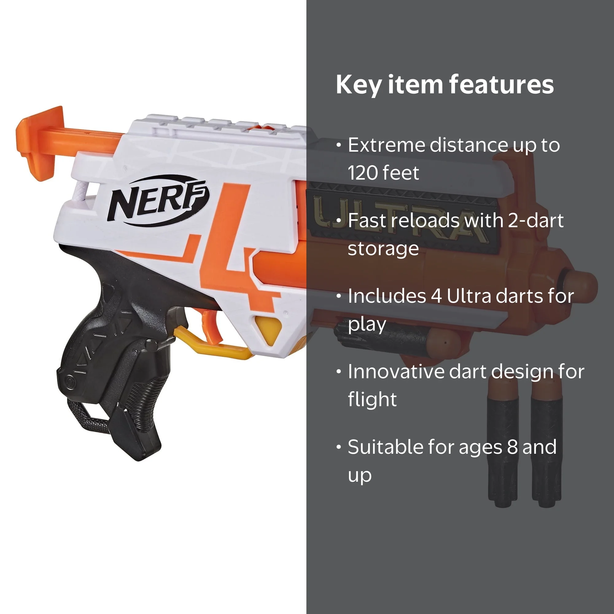 Nerf Ultra Four Blaster, Includes 4 Official Nerf Darts - Walmart.com