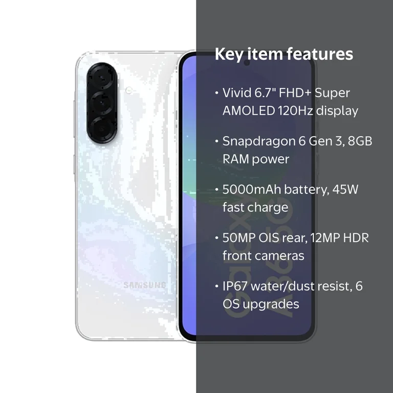 Samsung Galaxy A36 5G AI, 256GB+8GB RAM, Android Smartphone, Dual