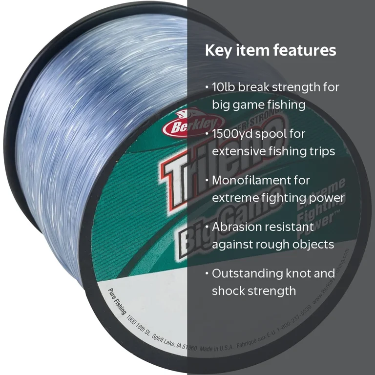 Berkley Trilene® Big Game™ Monofilament Fishing Line, Steel Blue