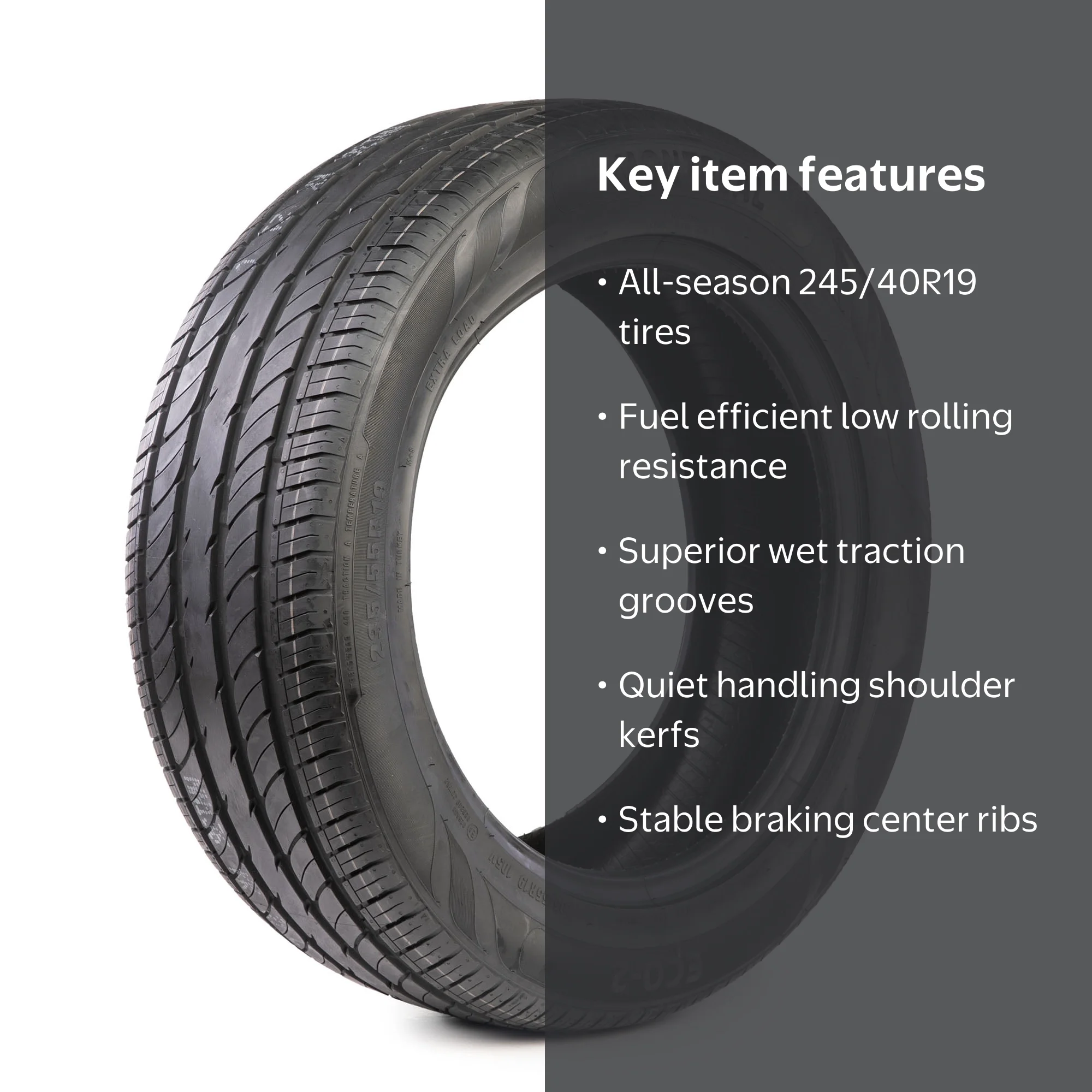 Montreal, Passenger Tire, 245/40R19 94W, Black, All-Season