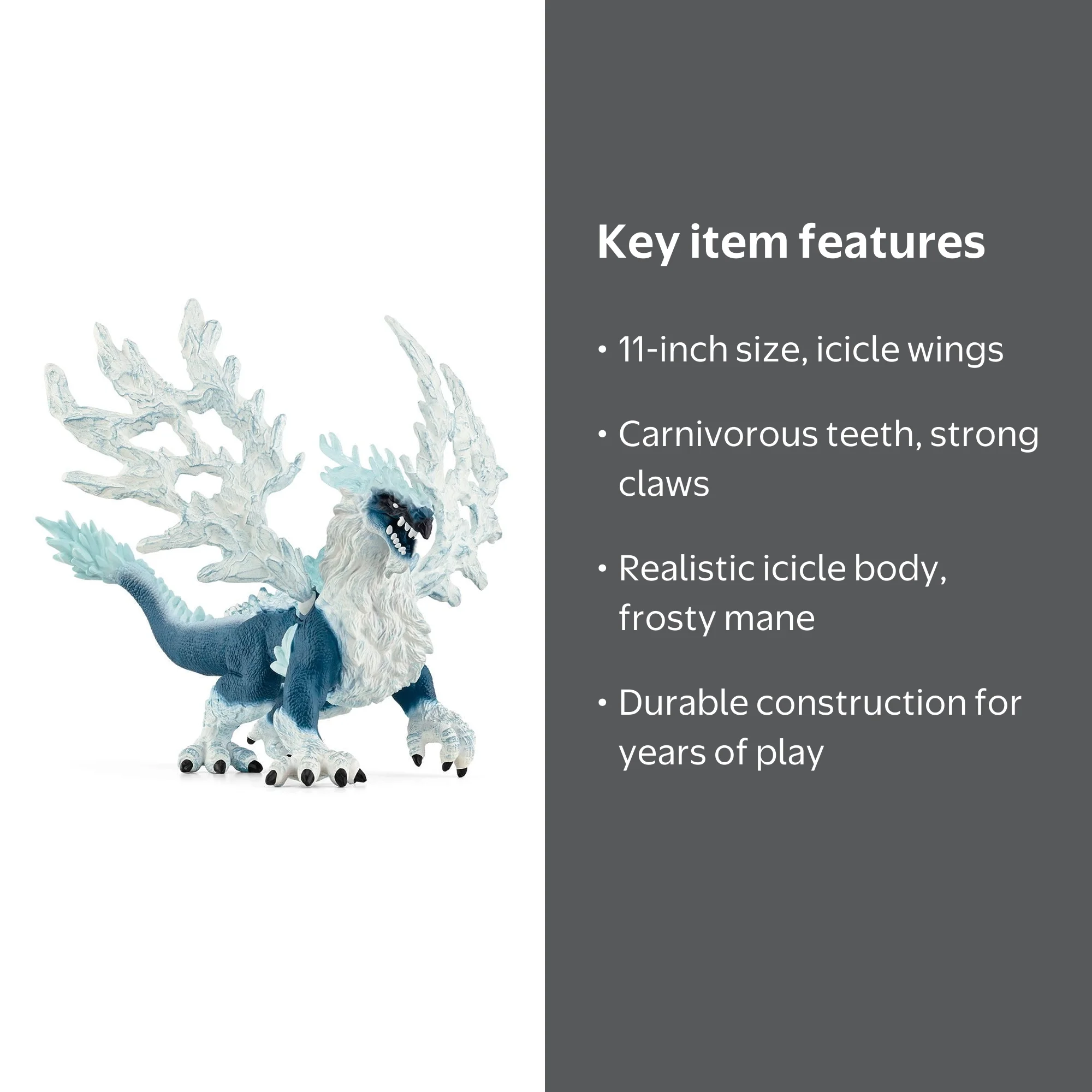 Schleich Eldrador Creatures 11” Ice Dragon Toy Figure with