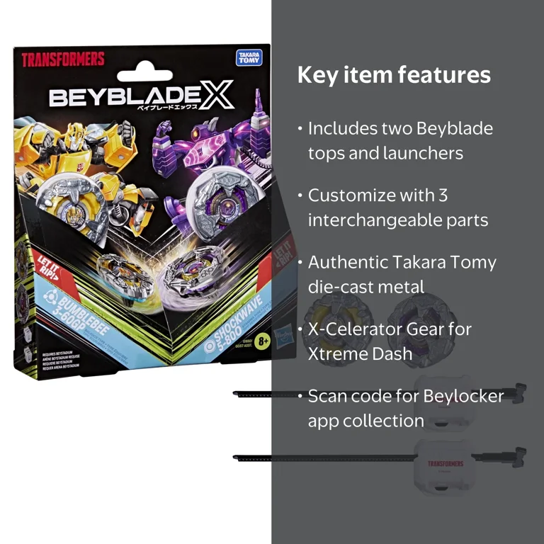 Beyblade X and Transformers Collab, Bumblebee 3-60GP vs. Shockwave