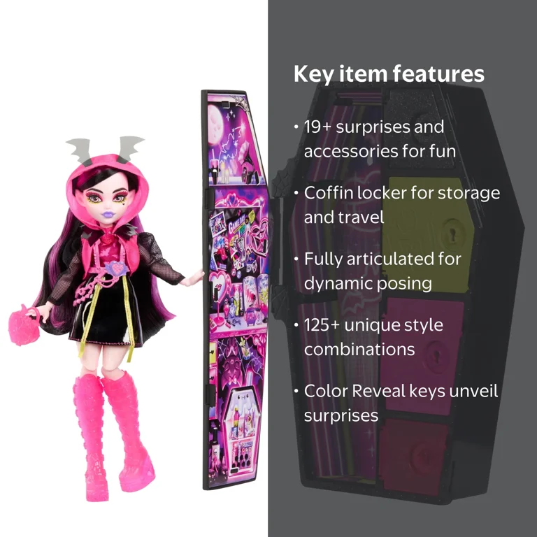 monster high dress up Doll and Fashion Set, Draculaura with Dress-Up Locker add a well Monster High Halloween Party! |