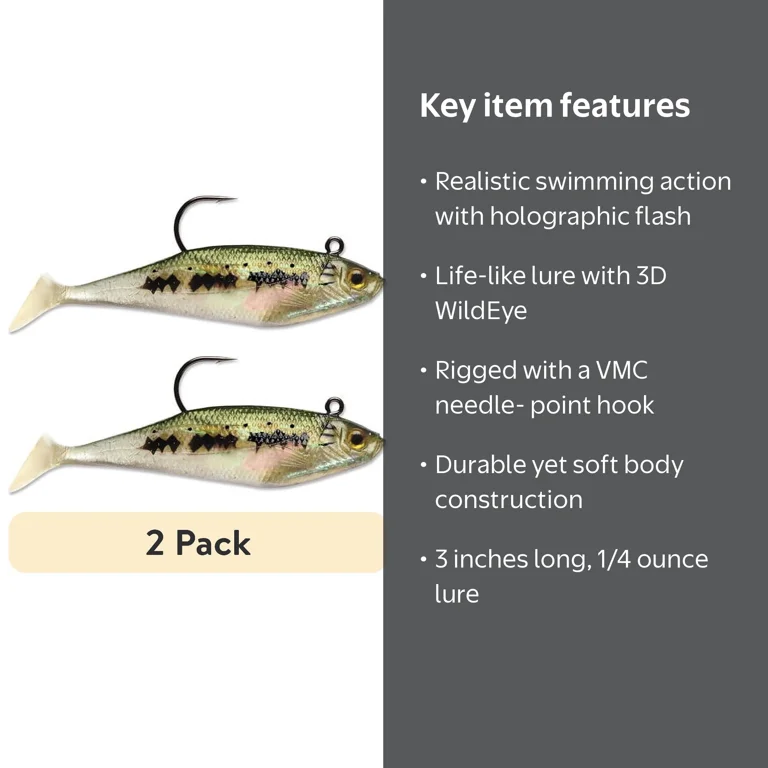 2 pack) Storm WildEye Swim Shad 3