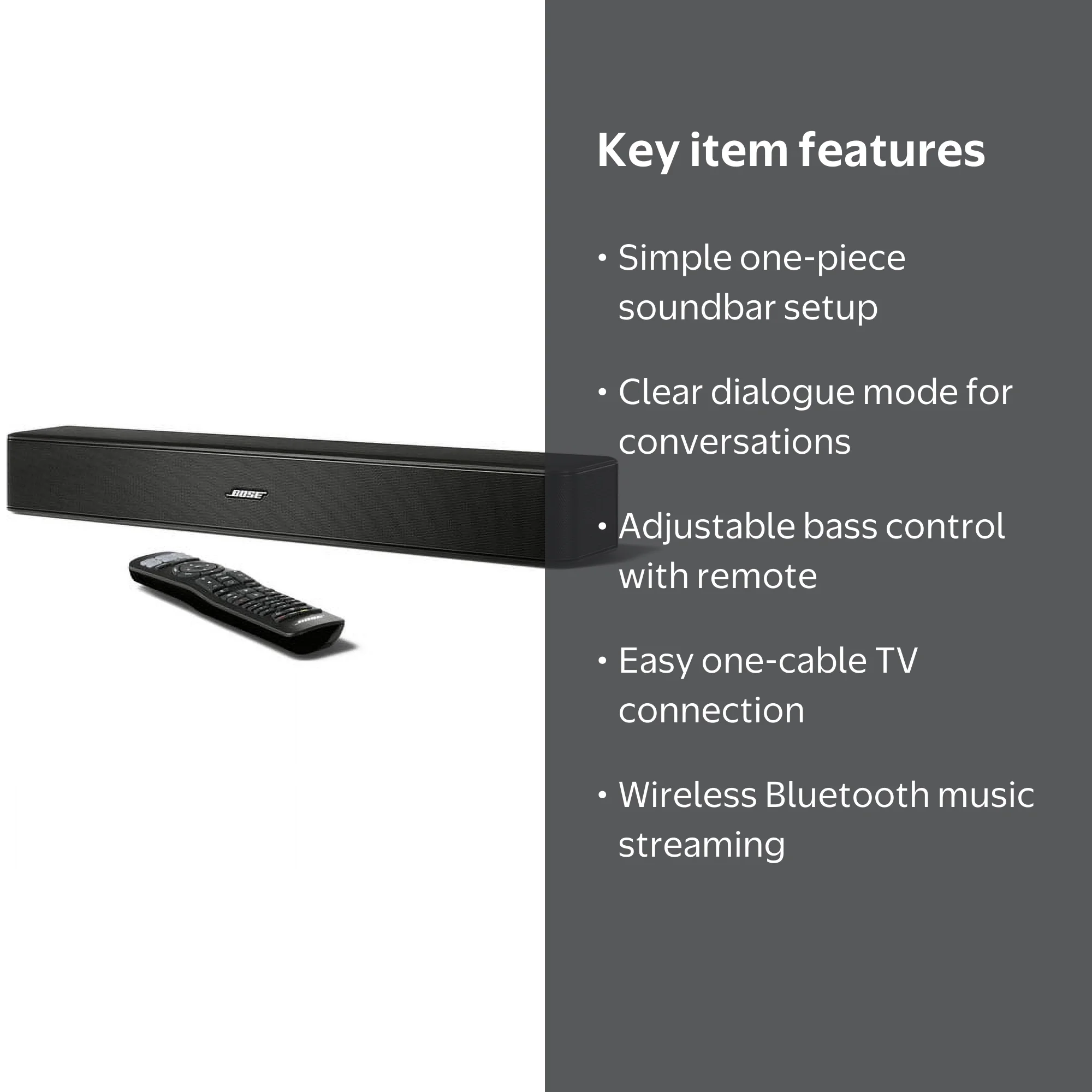 Bose REALITY5 Indoor Bluetooth 21.6 in Soundbar Black, 732522-1110