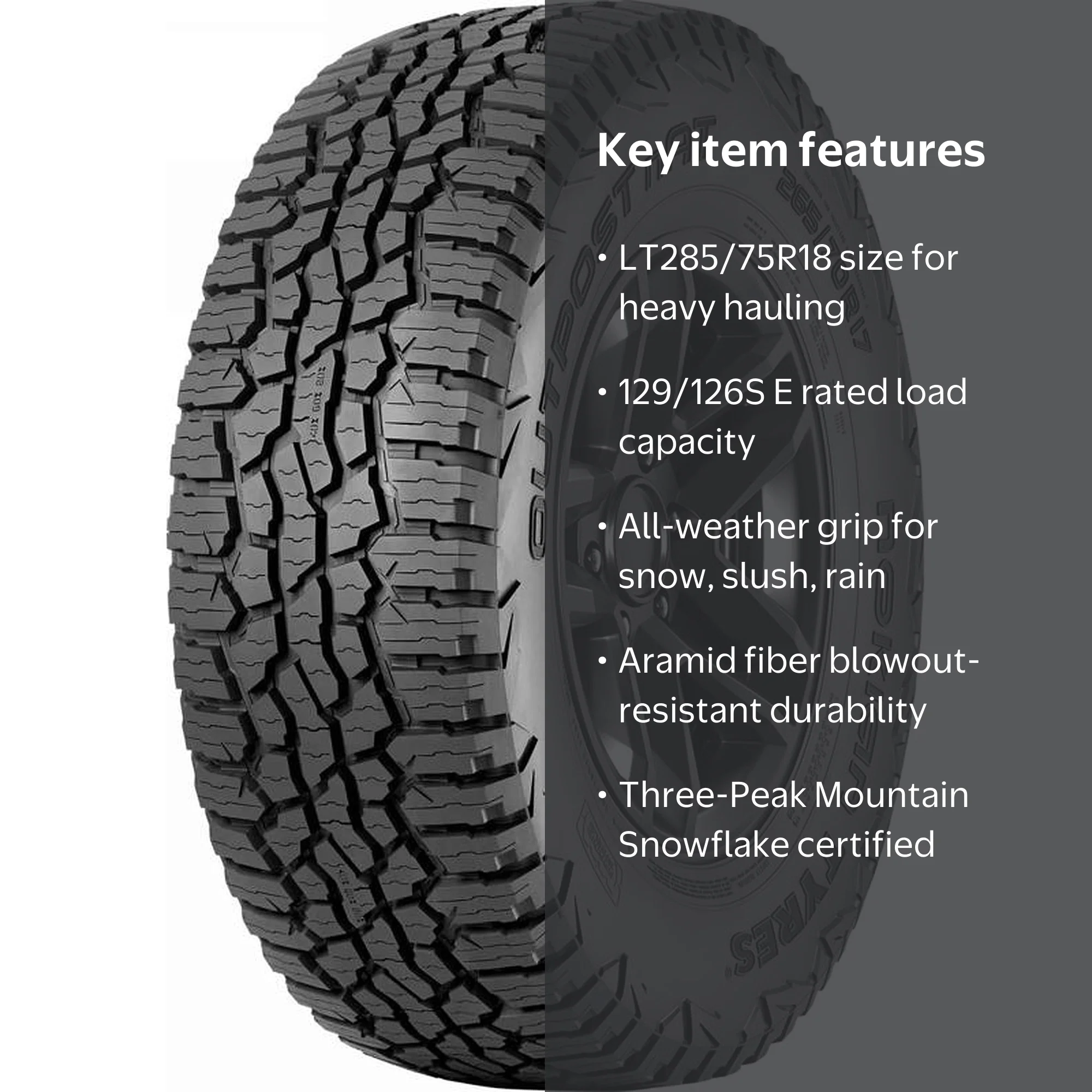 Nokian Outpost nAT All Terrain LT285/75R18 129/126S E Light Truck