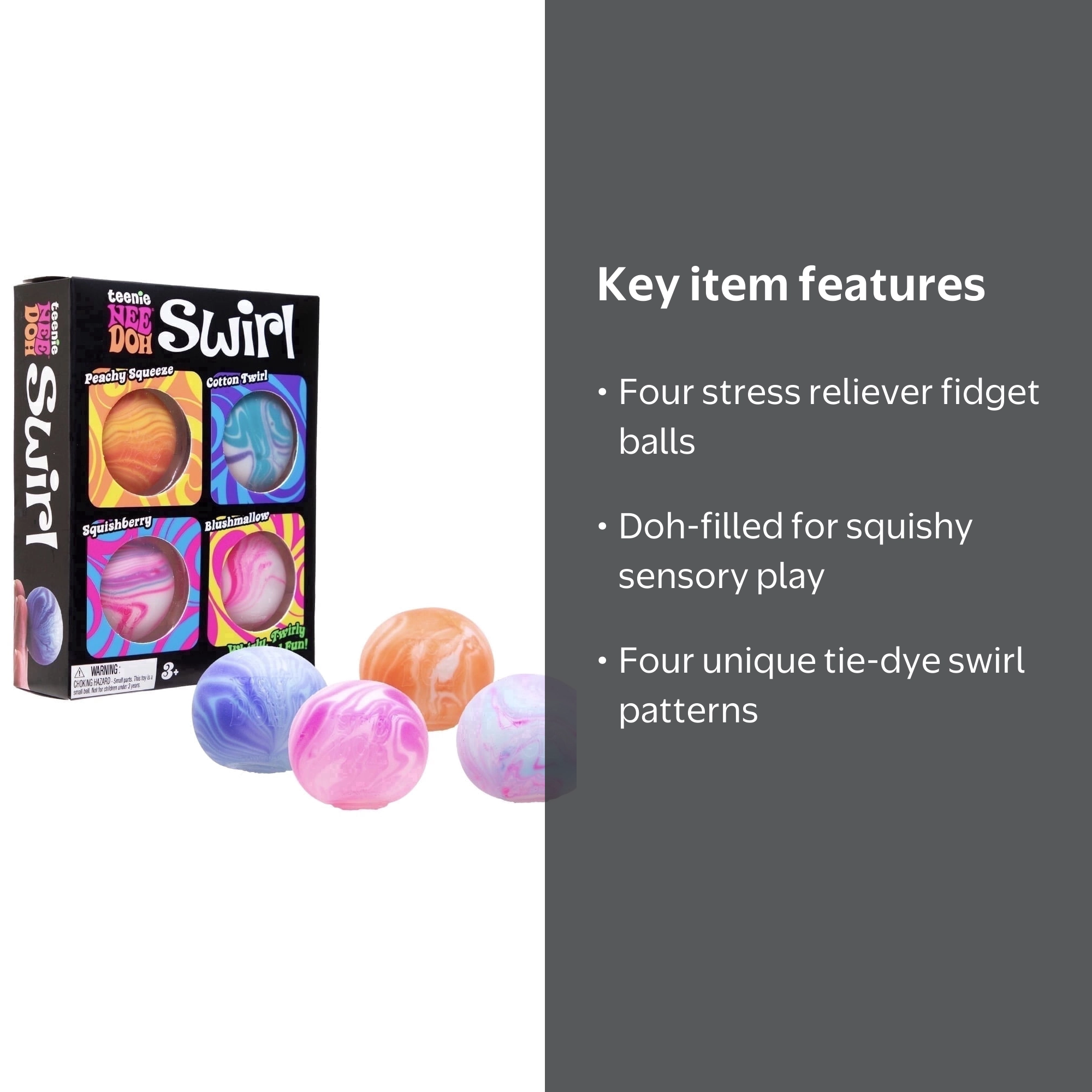 new trending nee doh teenie swirl 4 pack stress reliever balls