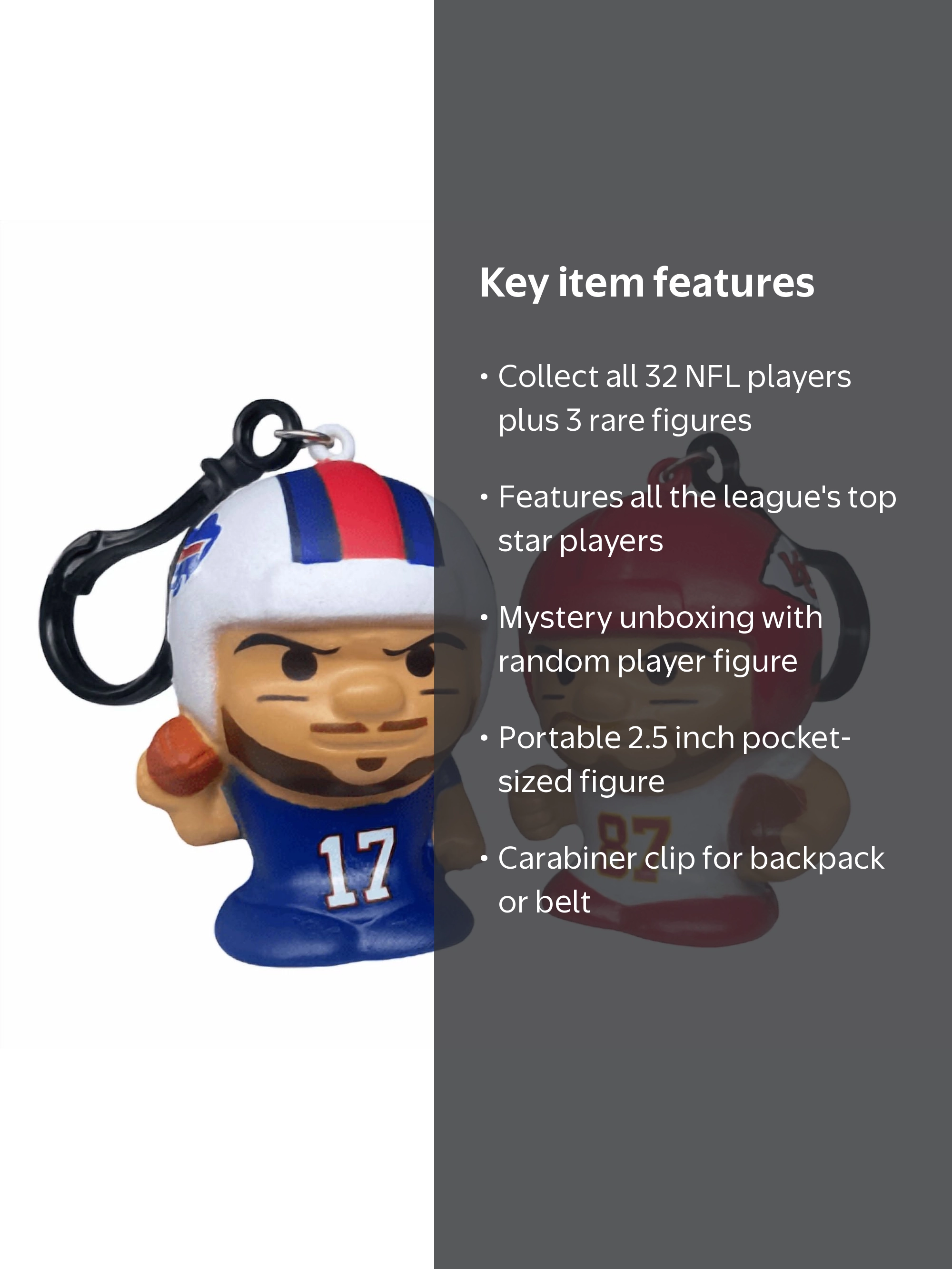 SqueezyMates 2025 NFL Gravity Feed Figurine Mystery Pack - Series