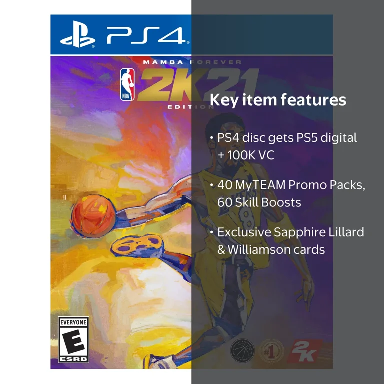 NBA 2K21 Mamba Edition, PlayStation 4 game by 2K, Includes Extra