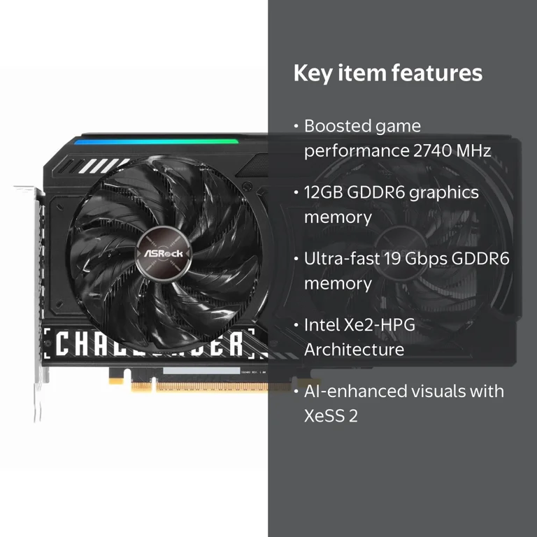 ASRock, Graphics Card, B580 Challenger 12GB, PCI Express 4.0 x8 ASRock, Graphics Card, B580 Challenger 12GB, PCI Express 4.0 x8