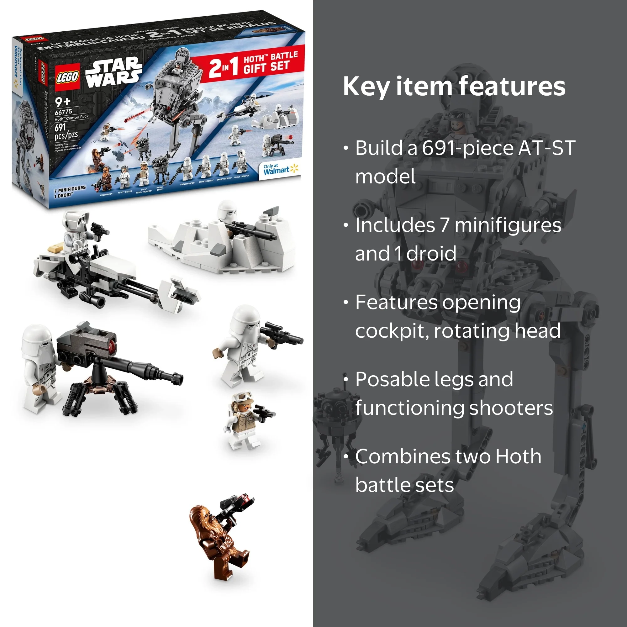 HK　hxo 5点セット LEGO Star Wars Hoth Combo 66775, Kids' Xmas Gift, Snowtrooper
