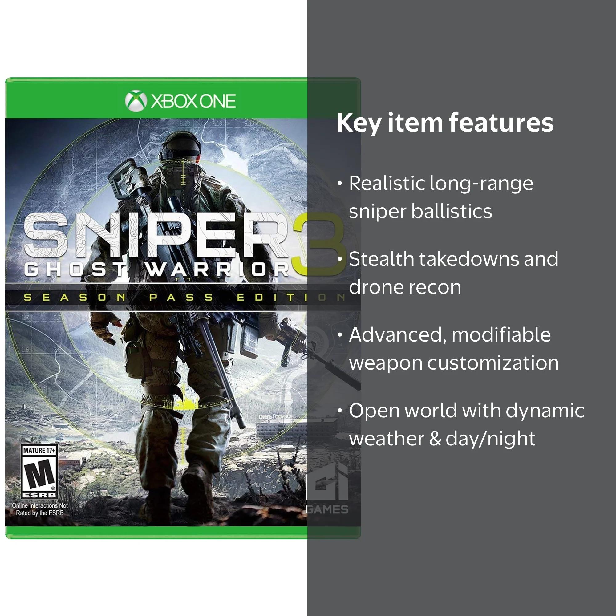 CI Games, Sniper Ghost Warrior 3, Season Pass Edition for Xbox One