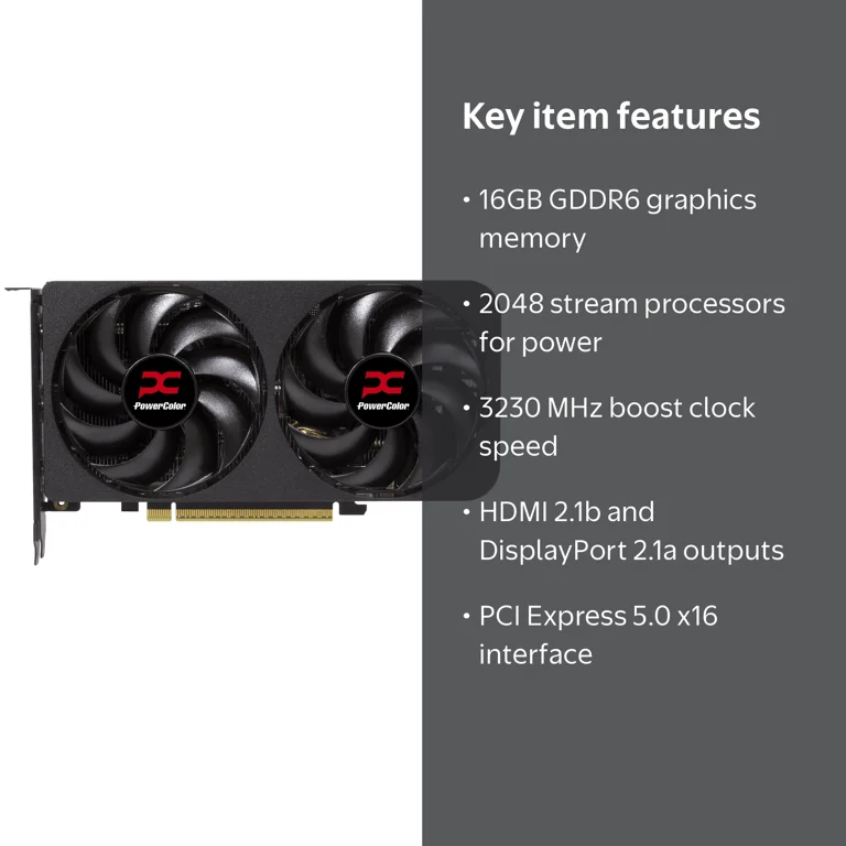 PowerColor Reaper Radeon RX 9060 XT 16GB GDDR6 PCIe 5.0 x16
