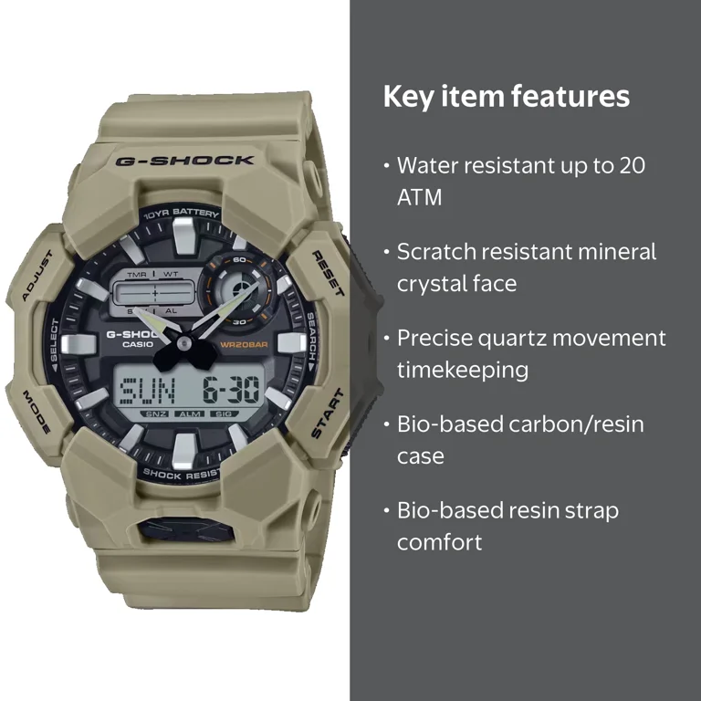 Casio Men's G-Shock GA-010 Series Black Dial Watch - GA010-5A