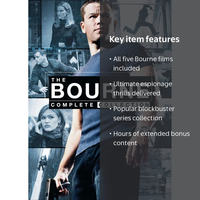 Bourne Complete Series Set: Action-Thriller DVD Collection with