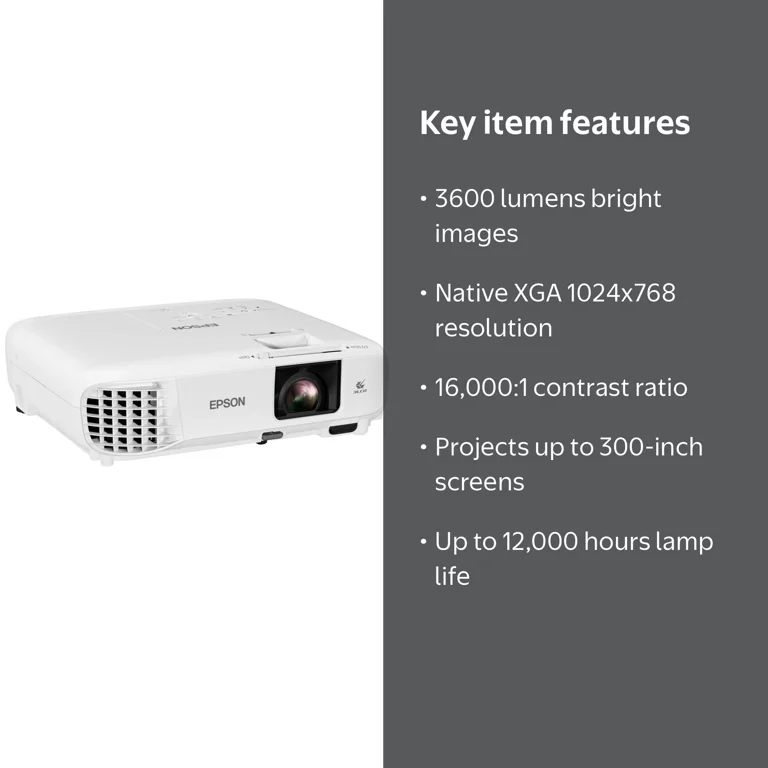 Epson, Classroom Projector, V11H982020, HDMI Wireless 3LCD XGA