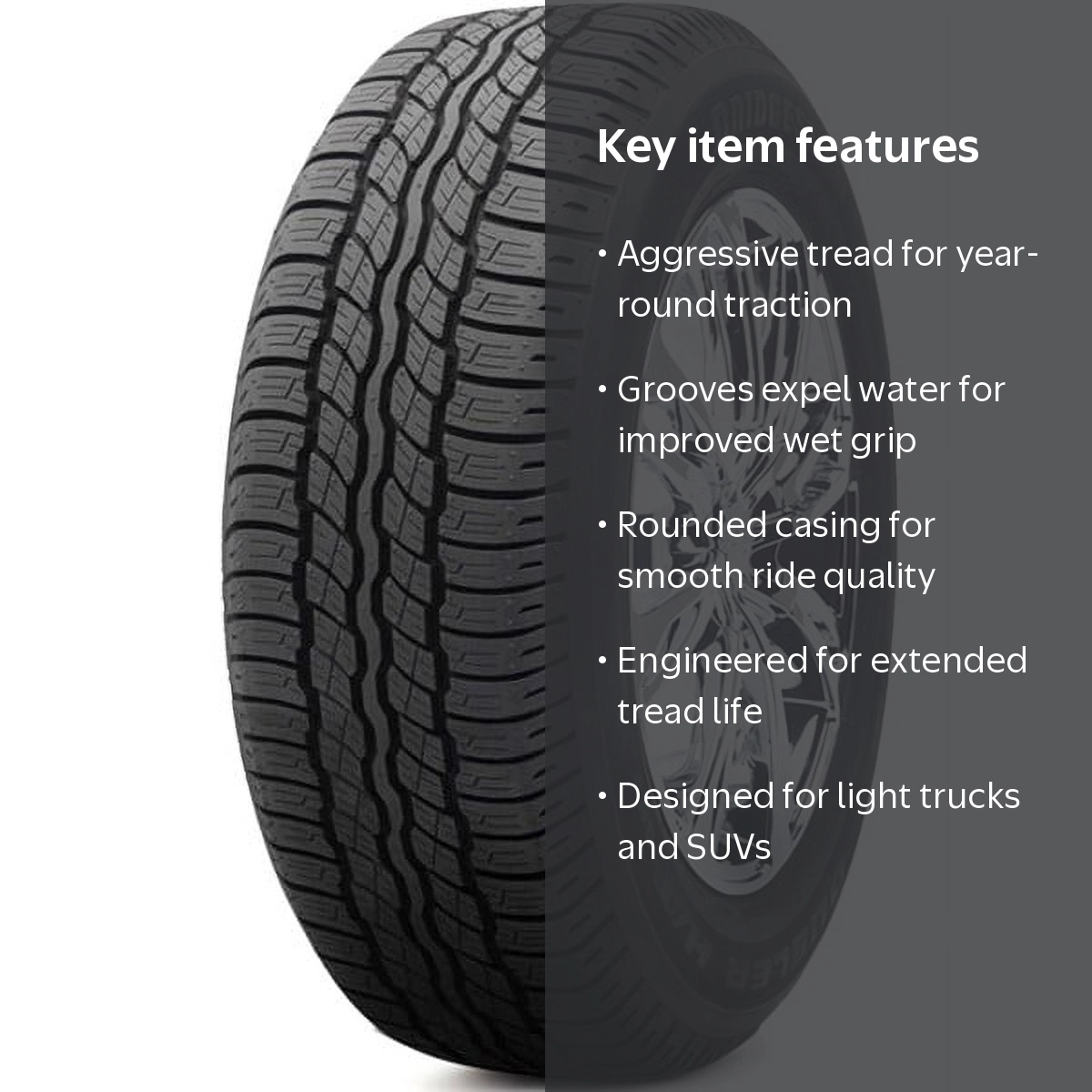 Bridgestone Dueler H/T 687 All Season P235/65R18 104T Light Truck