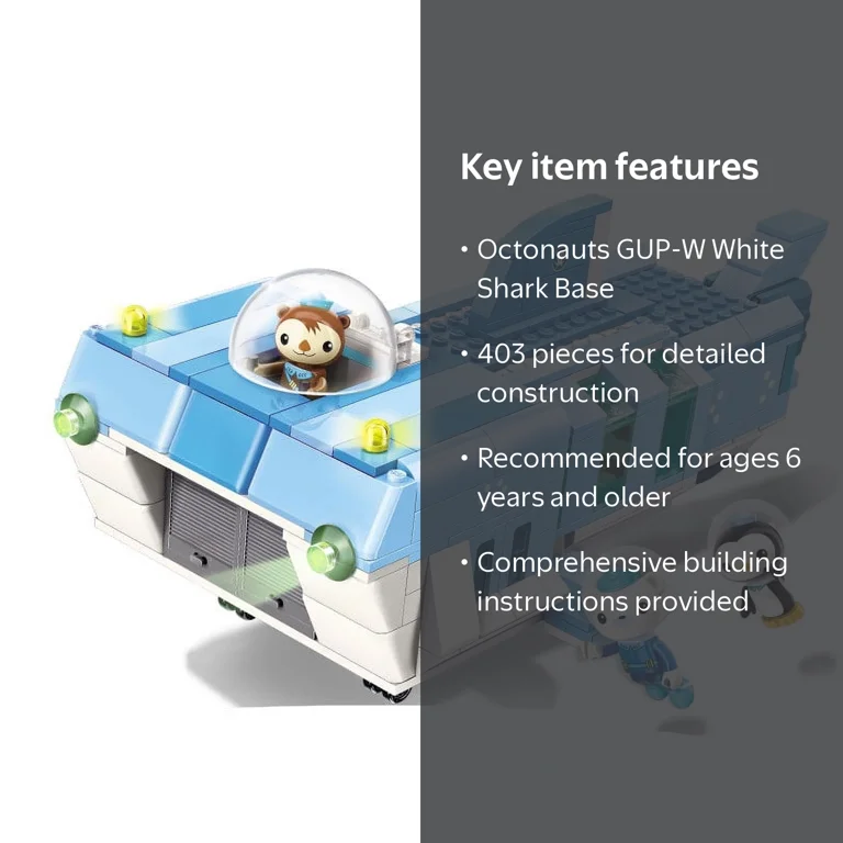 for Age 6+ Octonauts Building Block GUP-W White Shark Base