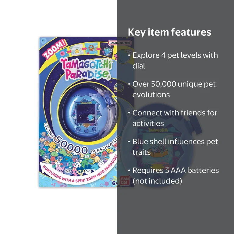 Bandai Tamagotchi Paradise Digital Pet Blue Water Shell - Walmart.com