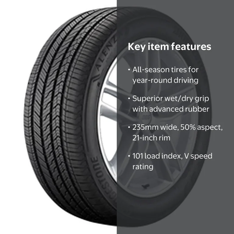 Bridgestone, Passenger Tire, 235/50R21 101V, All Season - Walmart.com