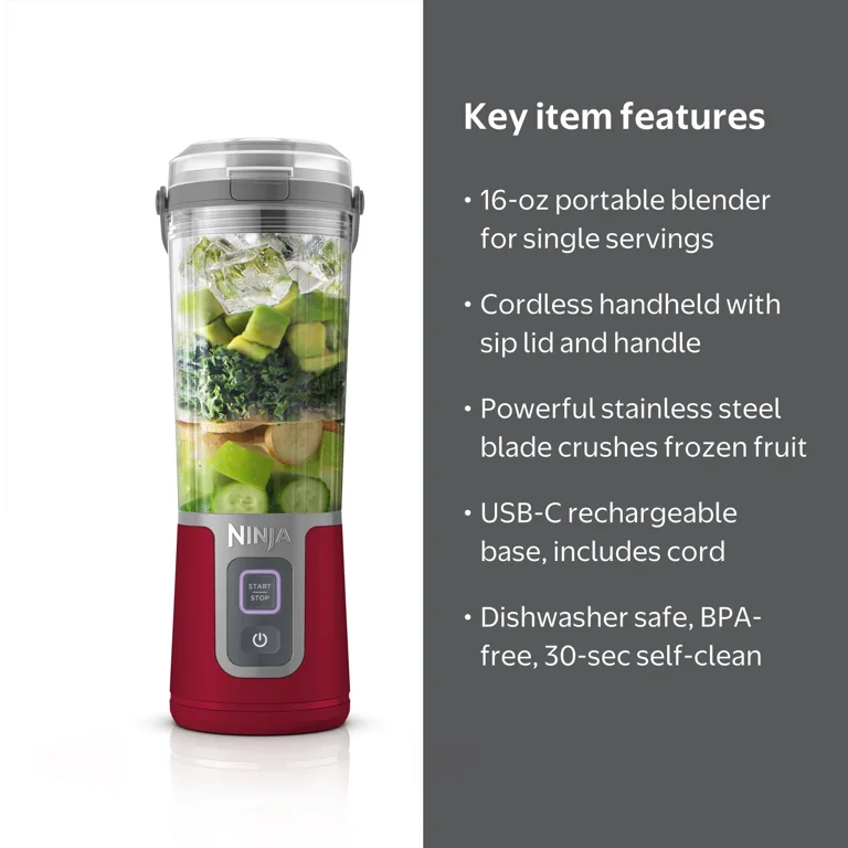 Ninja Blast 16 oz Portable Personal Blender with Leak Proof Lid