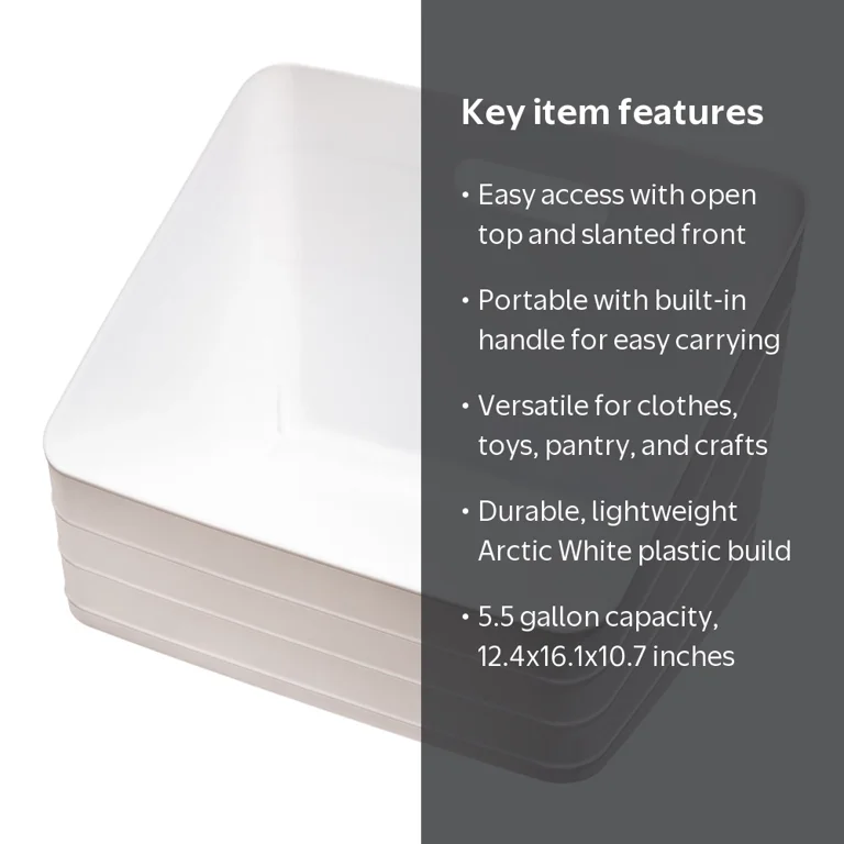 Mainstays Wide Plastic Slanted Closet Organizer Arctic White, 16.1