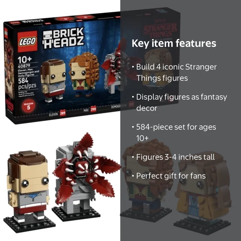 ☆koko☆ LEGO, BrickHeadz Stranger Things, 40879, 584 Pieces - Walmart.com