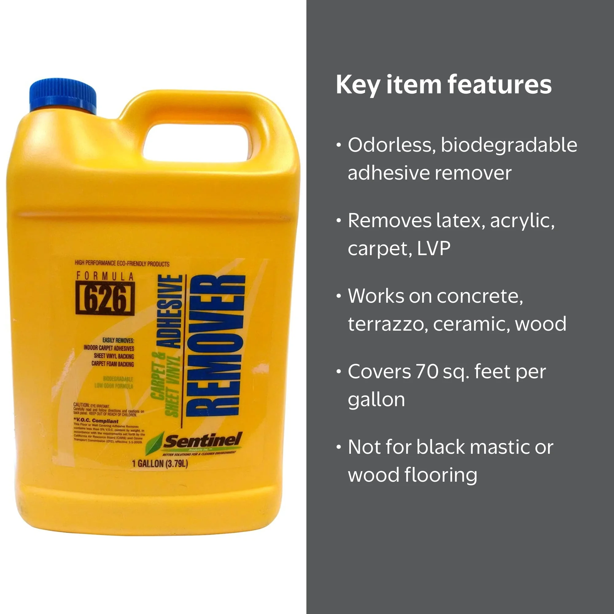 Sentinel 626 Odorless Biodegradable Carpet and Sheet Vinyl