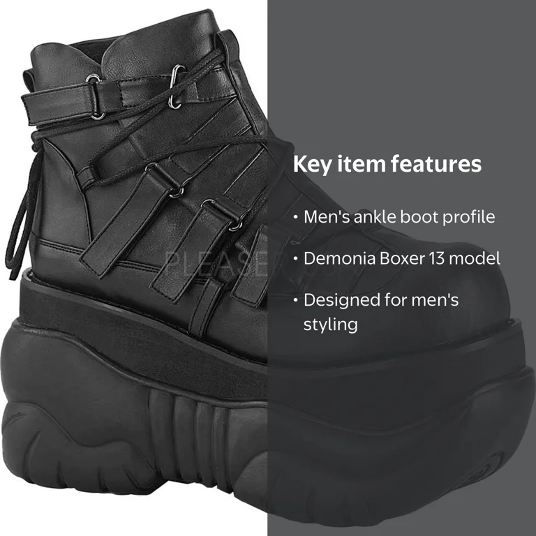 DEMONIA / BOXER-13 デモニア ブーツ サイズ10 Men's Demonia Boxer 13 Ankle Boot - Walmart.com