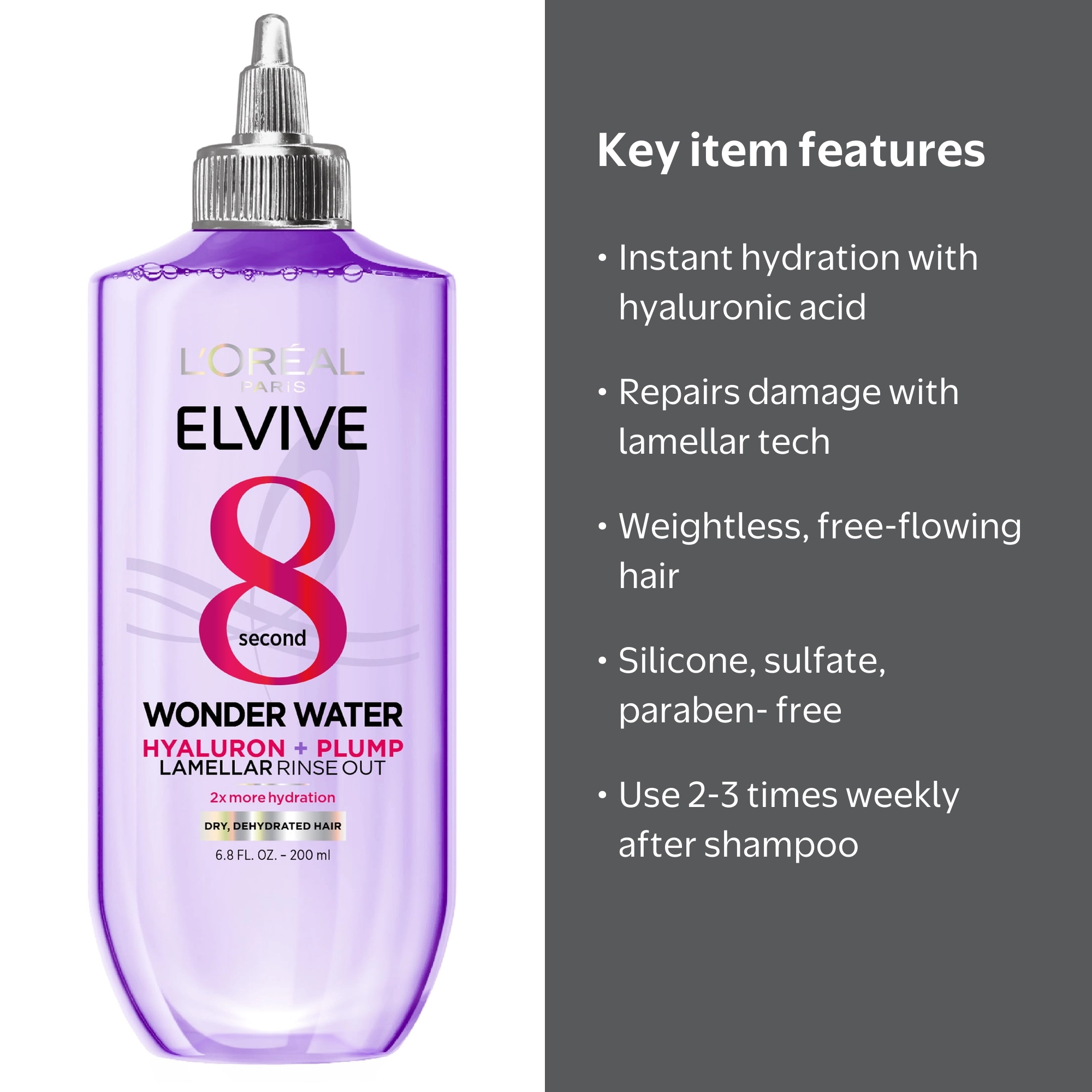 L'Oreal Paris Elvive Hyaluron Plump Hydration Wonder Water Rinse