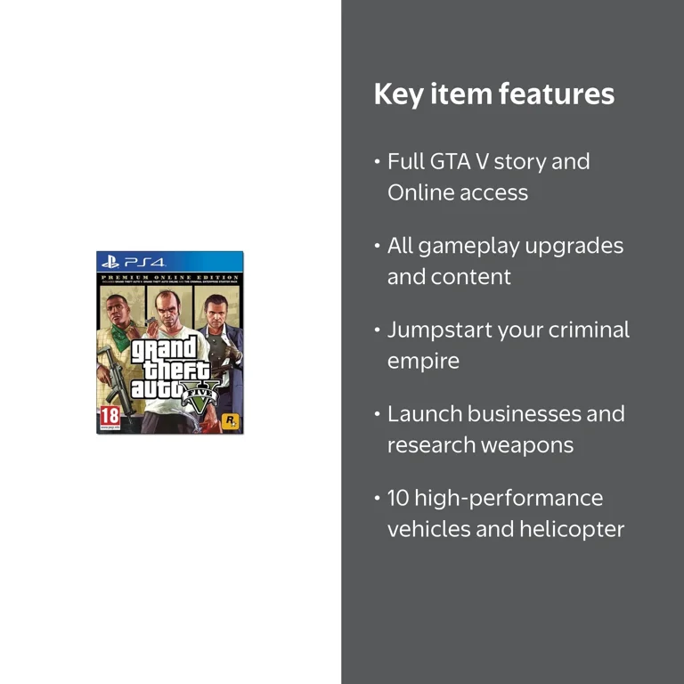Grand Theft Auto V 5 Premium Online Edition (Playstation 4