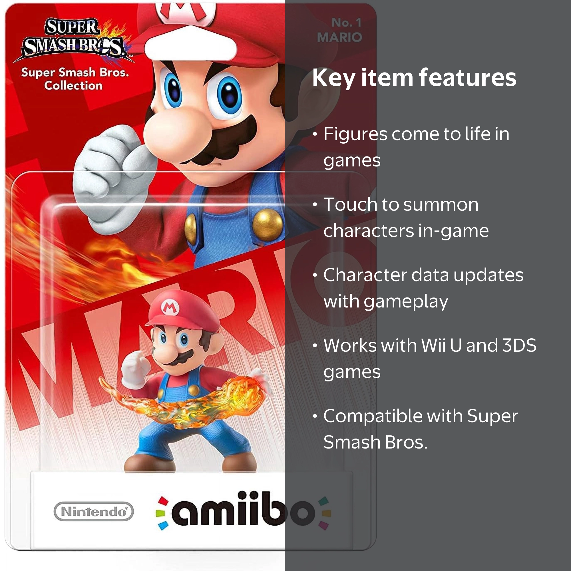 Nintendo, Mario No.1 Amiibo, Red, Super Smash Bros Series