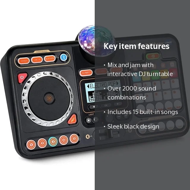 VTech Kidi Star DJ Mixer Color: Black Exclusive - Walmart.com