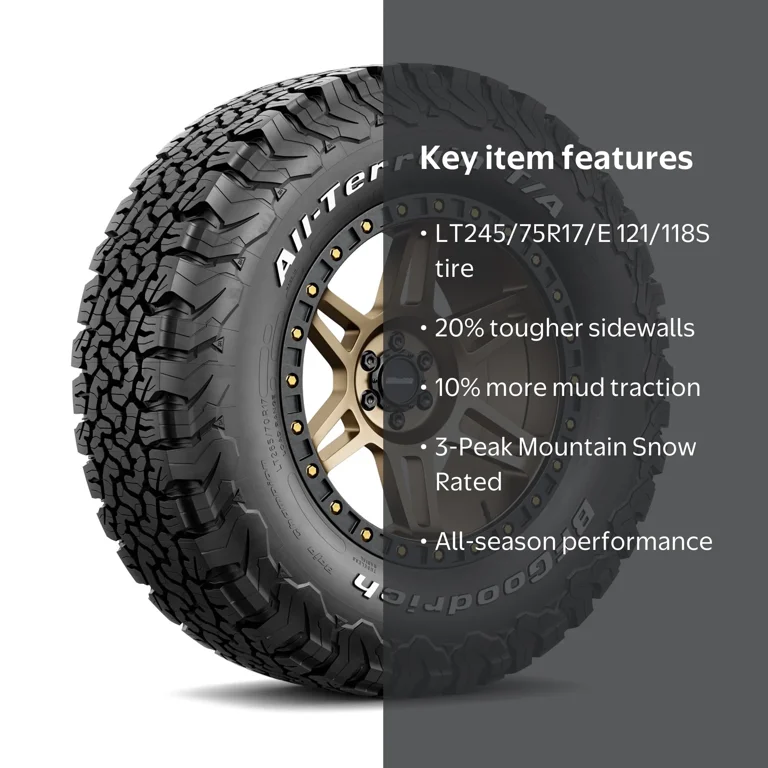 BFGoodrich - All-Season, All-Weather T/A KO2 LT245/75R17/E 121