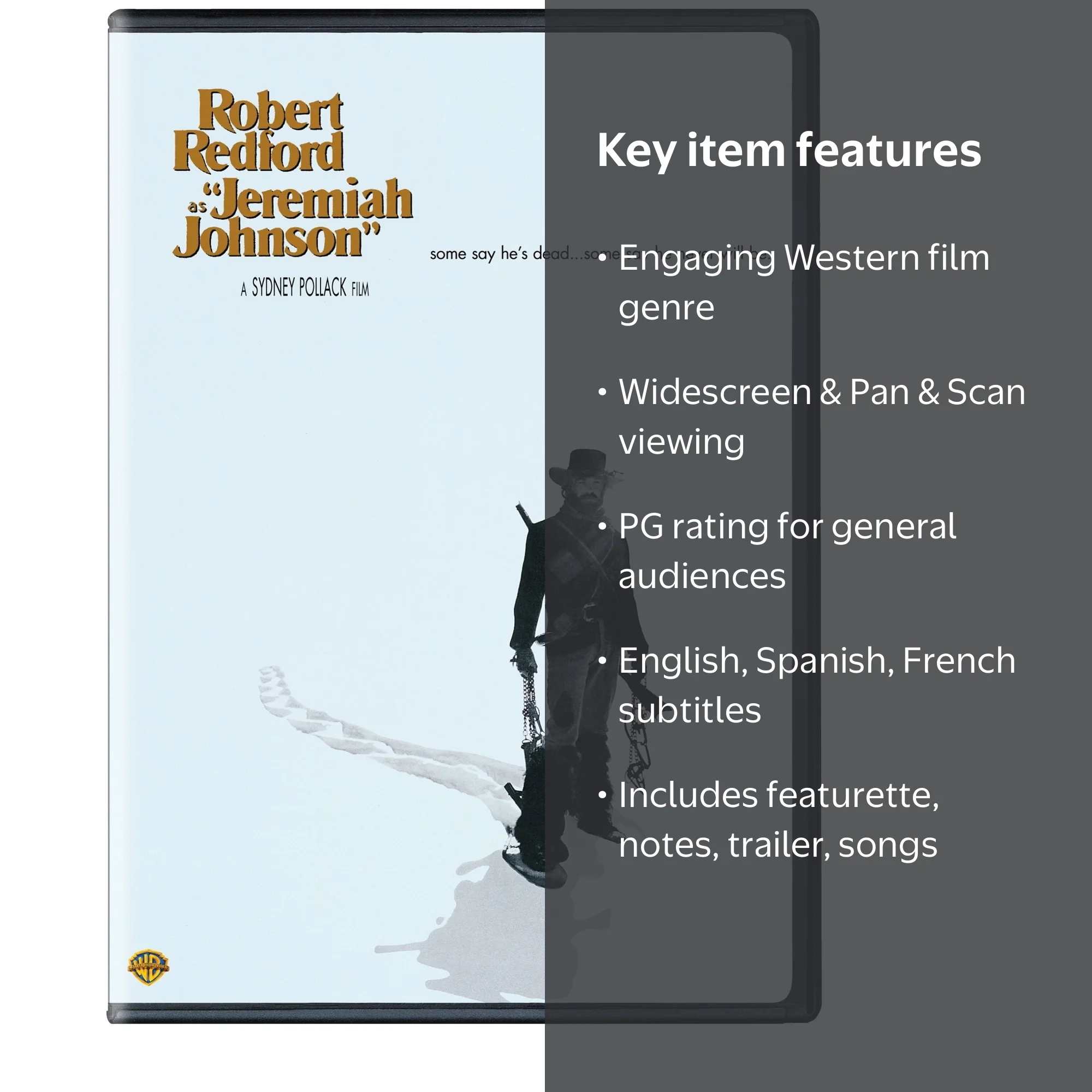 Warner Bros. Jeremiah Johnson Western DVD - Robert Redford, Sydney