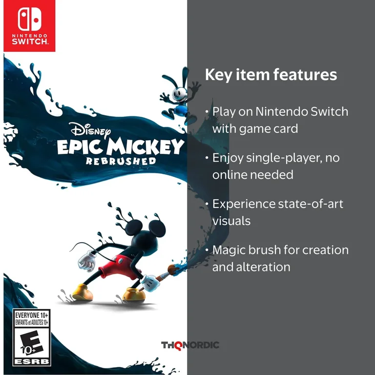 Disney Epic Mickey: Rebrushed, Nintendo Switch - Walmart.com