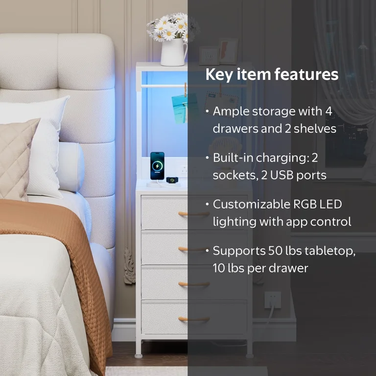 Princess Storyland Castle Touch Lamp – 3-Way Dimmable LED Nightstand Lamp With USB Charging Port & Wood Base