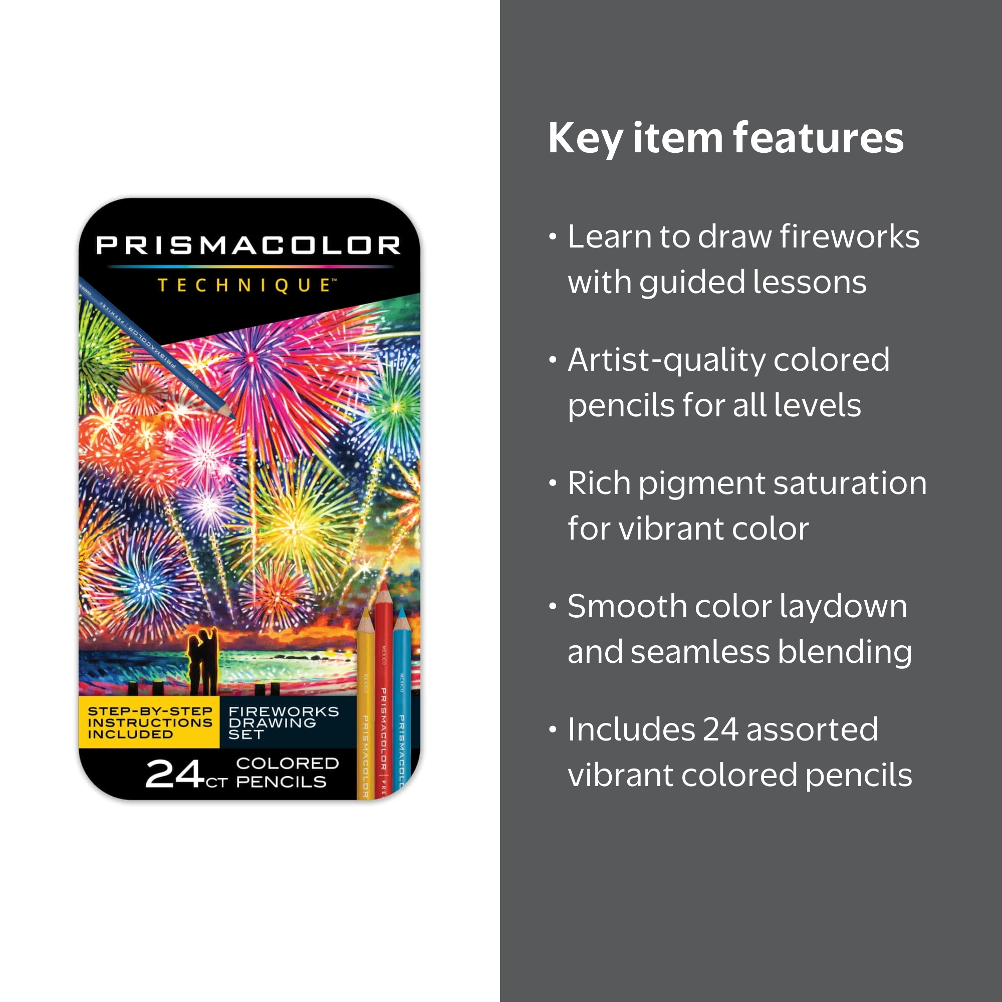 Prismacolor Technique Fireworks Art Set, Includes Colored Pencils