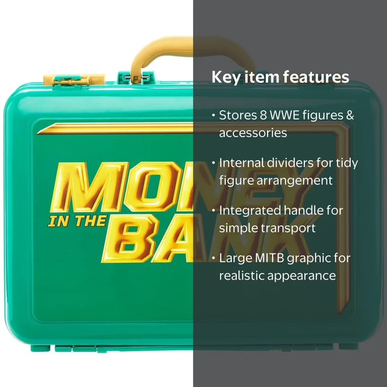 WWE Money In the Bank Briefcase, Large graphic, Holds 8 action